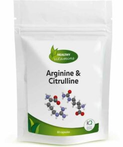 Arginine & Citrulline | 60 vegan capsules | met druivenpitextract | Vitaminesperpost.nl