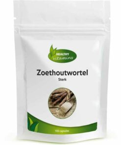 Zoethoutwortel Sterk | 100 vegan capsules | Vitaminesperpost.nl