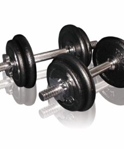 Toorx Dumbbellset 20 kg - gietijzer - met Koffer