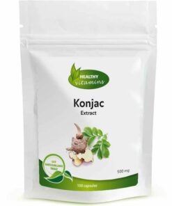 Konjac-extract (Glucomannan) | 100 capsules | Vitaminesperpost.nl