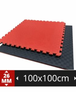PTessentials Tatami matten 100x100x2,6 cm - Palletprijs - Rood-Zwart
