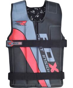 RDX Sports R1 Gewichtsvest - Zwart / Rood - Verstelbaar van 10 tot 18 kg