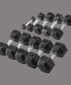 Body-Solid Hexa Rubber Dumbbell Set 1 -10 kg + opbergrek